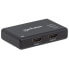 Фото #4 товара Manhattan HDMI Splitter 2-Port - 4K@30Hz - Displays output from x1 HDMI source to x2 HD displays (same output to both displays) - AC Powered (cable 0.9m) - Black - Three Year Warranty - Retail Box (With Euro 2-pin plug) - HDMI - 2x HDMI - 3840 x 2160 pixels - Blac