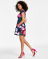 Фото #3 товара Petite Floral-Print Cap-Sleeve Dress