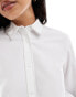 Фото #4 товара Stradivarius pearl trim shirt in white