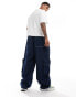 Фото #4 товара ASOS DESIGN oversized balloon jeans with cargo pockets in dark wash blue