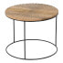 Side table 53 x 53 x 42 cm Natural Black Metal Wood