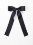 Reclaimed Vintage hair bow with frills in black