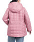 Фото #2 товара Women's Plus Size Hooded Quilted Water-Resistant Coat