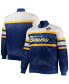 Фото #1 товара Men's Royal, Gold Milwaukee Brewers Big and Tall Coaches Satin Full-Snap Jacket