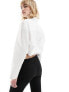 Фото #7 товара Mango drawstring shirt in white