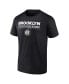 Фото #2 товара Men's Black, White Brooklyn Nets Two-Pack Just Net T-shirt Combo Set