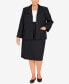 Plus Size Classic Chic Button Front Long Sleeve Jacket