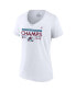 Фото #3 товара Women's White Colorado Avalanche 2022 Western Conference Champions Locker Room V-Neck T-shirt
