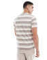 ASOS DESIGN relaxed t-shirt in neutral stripe