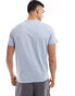 Armani Exchange chest circle script logo t-shirt in grey marl