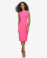 Фото #1 товара Women's Panelled Jewel-Neck Sheath Dress