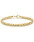 ფოტო #1 პროდუქტის Gold Plated Borobudur Oval 5mm Chain Bracelet in Sterling Silver