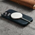 iCarer iCarer Oil Wax Premium Leather Case skórzane etui iPhone 14 Pro Max magnetyczne z MagSafe ciemnoniebieski (WMI14220704-BU)