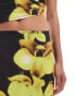 Фото #4 товара ASOS DESIGN co-ord slinky maxi skirt in yellow floral print