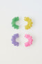 PACK OF FOUR SCALLOPED HAIR CLIPS