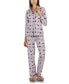 Фото #1 товара Women's Crazy Cats 2 Piece Cotton Blend Pajama Set