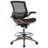 Фото #1 товара Mid-Back Transparent Black Mesh Drafting Chair