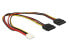 Delock 0.3m - Floppy 4p/2x SATA 15p - 0.3 m - 2 x SATA 15-pin - Male - Male - Multicolour - Polybag