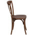 Фото #1 товара Hercules Series Stackable Pecan Wood Cross Back Chair