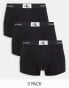 Фото #1 товара Calvin Klein CK 96 3 pack cotton trunks in black