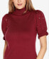 Фото #4 товара Black Label Women's Embellished Puff-Sleeve Sweater