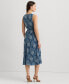 ფოტო #2 პროდუქტის Women's Floral Belted Crepe Sleeveless Dress