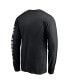 ფოტო #4 პროდუქტის Men's Black Los Angeles Rams 2021 NFC Champions Vintage-Like Long Sleeve T-shirt