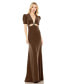 ფოტო #1 პროდუქტის Women's Ieena Plunge Neck Puff Sleeve Cut Out Gown