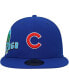 ფოტო #3 პროდუქტის Men's Royal Chicago Cubs Stateview 59FIFTY Fitted Hat