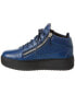 Фото #2 товара Giuseppe Zanotti Zola May Leather Sneaker Men's Blue 40