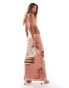 Фото #4 товара ASOS DESIGN slinky cut out maxi dress in shell print