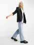 Monki oversized dad blazer in black