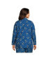 Фото #2 товара Women's Plus Size Long Sleeve Print Flannel Pajama Top