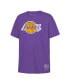 ფოტო #1 პროდუქტის Big Boys Purple Los Angeles Lakers Hardwood Classics Retro Logo T-shirt