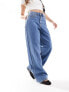 JJXX Tokyo high waisted wide leg jeans in mid blue