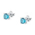 Фото #1 товара Silver earrings with light blue zircons Silver LPS01AWV14