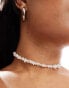 Фото #4 товара ASOS DESIGN Curve choker necklace with faux chipping and pearl design