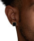 ფოტო #2 პროდუქტის Men's Onyx & Black Spinel Square Stud Earrings in 18k Gold-Plated Sterling Silver, Created for Macy's