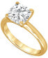 Фото #1 товара Certified Lab Grown Diamond Cushion-Cut Solitaire Engagement Ring (5 ct. t.w.) in 14k Gold