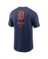 Фото #3 товара Men's Navy Detroit Tigers Large Logo Back Stack T-Shirt