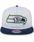 ფოტო #3 პროდუქტის Men's White/Navy Seattle Seahawks 2024 NFL Training Camp Golfer Snapback Hat