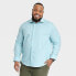 Men's Big & Tall Performance Dress Standard Fit Long Sleeve Button-Down Shirt -