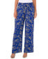 Фото #1 товара Women's Floral Wide-Leg Pull-On Pants