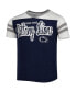 ფოტო #3 პროდუქტის Big Girls Navy Penn State Nittany Lions Practically Perfect Striped T-shirt