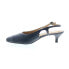 Trotters Kalen T2008-400 Womens Blue Narrow Leather Slingback Heels Shoes