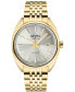 Men's Five Points Swiss Automatic Ion Plating Gold-Tone Stainless Steel Bracelet Watch 47.5mm