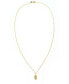 ფოტო #2 პროდუქტის Diamond 1/10 ct. t.w. Leaf Pendant Necklace in 14K Yellow Gold over Sterling Silver