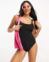 Ivory Rose Fuller Bust crinkle scoop back swimsuit in black