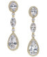 ფოტო #1 პროდუქტის Oval Crystal Drop Earrings, Created for Macy's