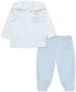 ფოტო #1 პროდუქტის Baby Boys Cuddles Cotton Hooded Cardigan & Footed Pants, 2 Piece Set